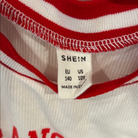 SHEIN Red and White Striped Crop Tank - Picture 4 of 4